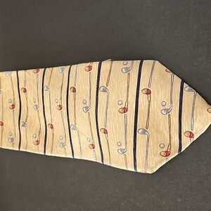 Crooks & Creed London Tie Golf Theme Handmade All Silk